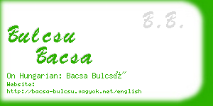 bulcsu bacsa business card